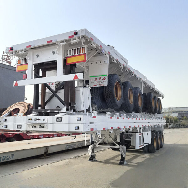 3-axis 45 foot container flatbed cargo semi-trailer - Image 4